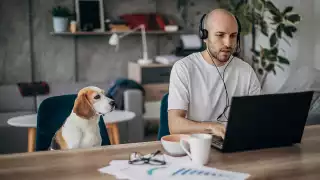 Man working from home