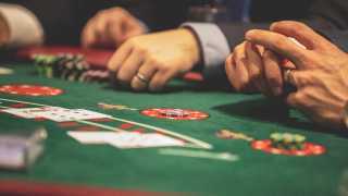 Playing blackjack at a casino