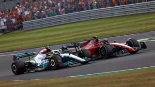 Lews Hamilton and Ferrari's Charles Leclerc go toe-to-toe at Silverstone