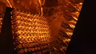 Riddling racks at Armand de Brignac