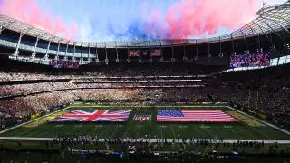 General view inside the stadium prior to the NFL match between New York Giants and Green Bay Packers at Tottenham Hotspur Stadium on October 09, 2022 in London, England.