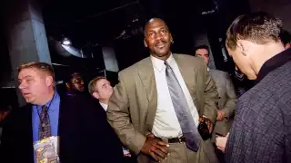 Michael Jordan at the NBA All-Star Game held in Oakland, California on February 13, 2000.