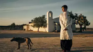 Barry Keoghan and a stray dog for Esquire. California 2019