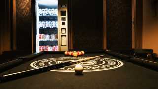 Dram Bar, Pool table and vending machine