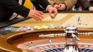 Playing roulette at a casino