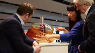 The Dalmore’s Richard Paterson OBE, Zaha Hadid Architects Melodie Leung, and The Dalmore’s Master Whisky Maker Gregg Glass at V&A Dundee