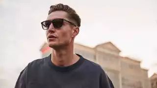 Model wearing Bullion Eyewear sunglasses