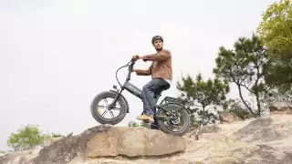 Man riding an ENGWE bike