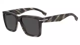 1745/S: Bold squared sunglasses in Acetate Renew. Available in brown/gray, gray, havana, black.