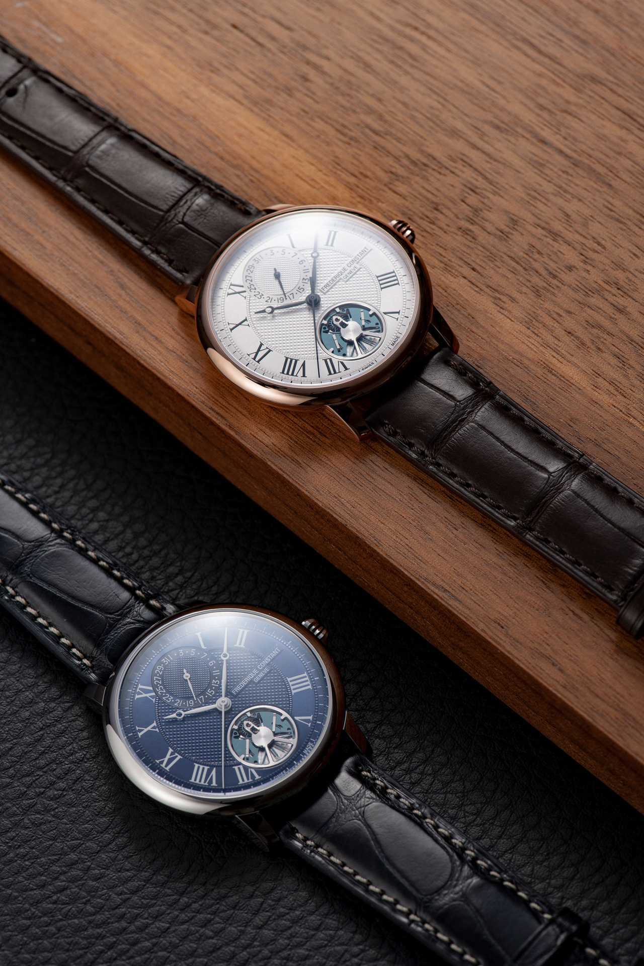 The Frederique Constant Slimline Monolithic Manufacture, featuring its new FC-810 movement and silicon oscillator