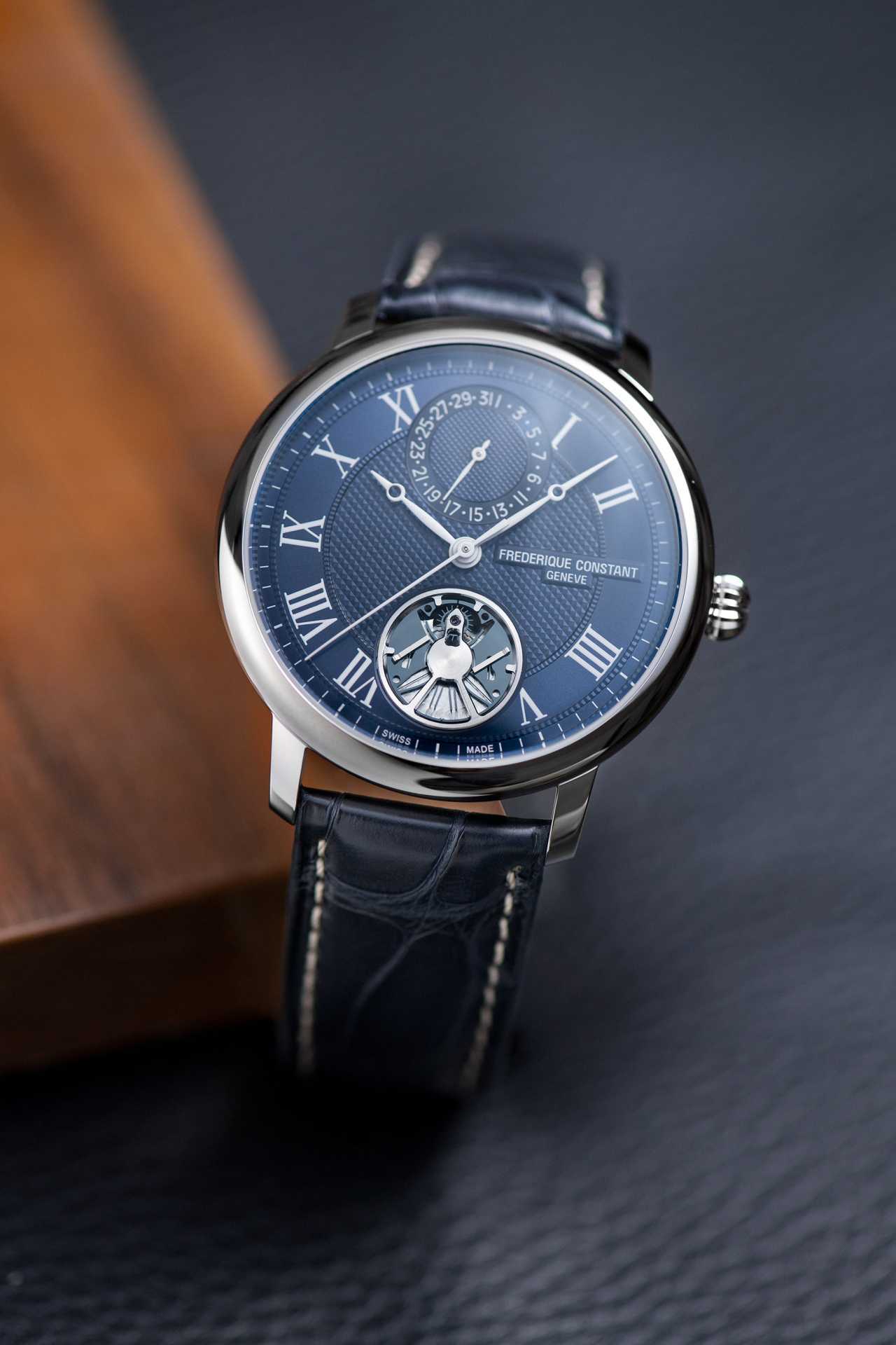 The Frederique Constant Slimline Monolithic Manufacture, featuring its new FC-810 movement and silicon oscillator