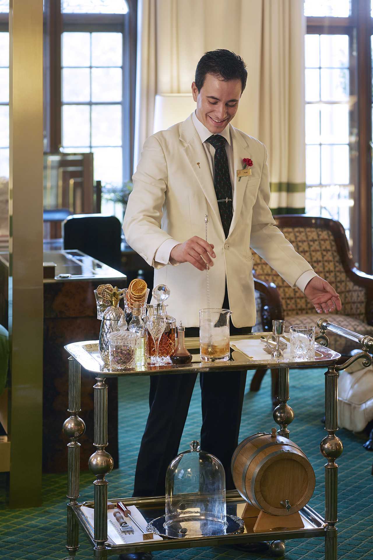 The Milestone Hotel in-room private cocktail bar service