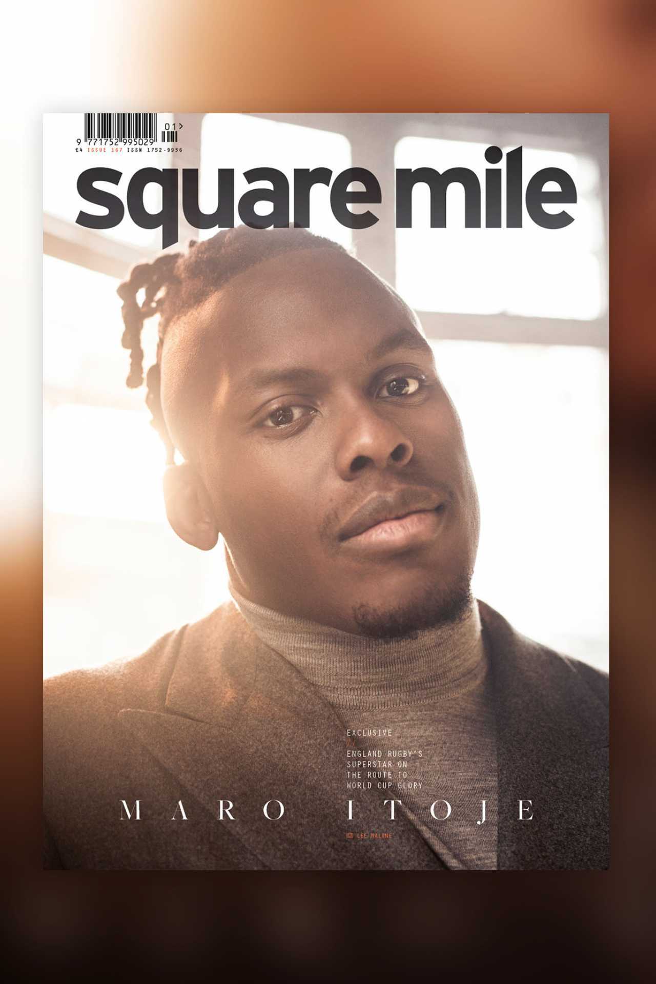 Maro Itoje on the cover of Square Mile Magazine