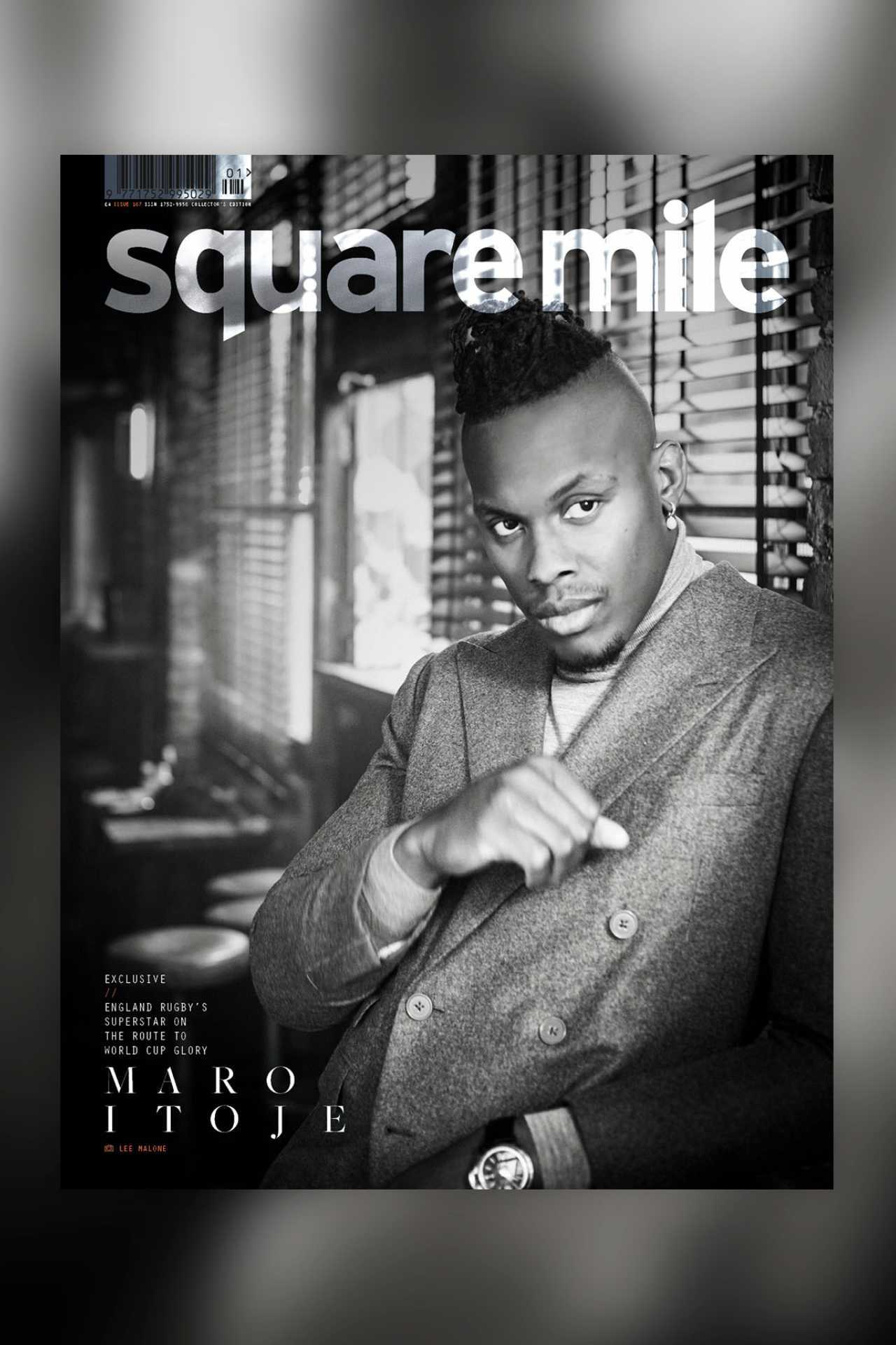 Maro Itoje on the cover of Square Mile Magazine