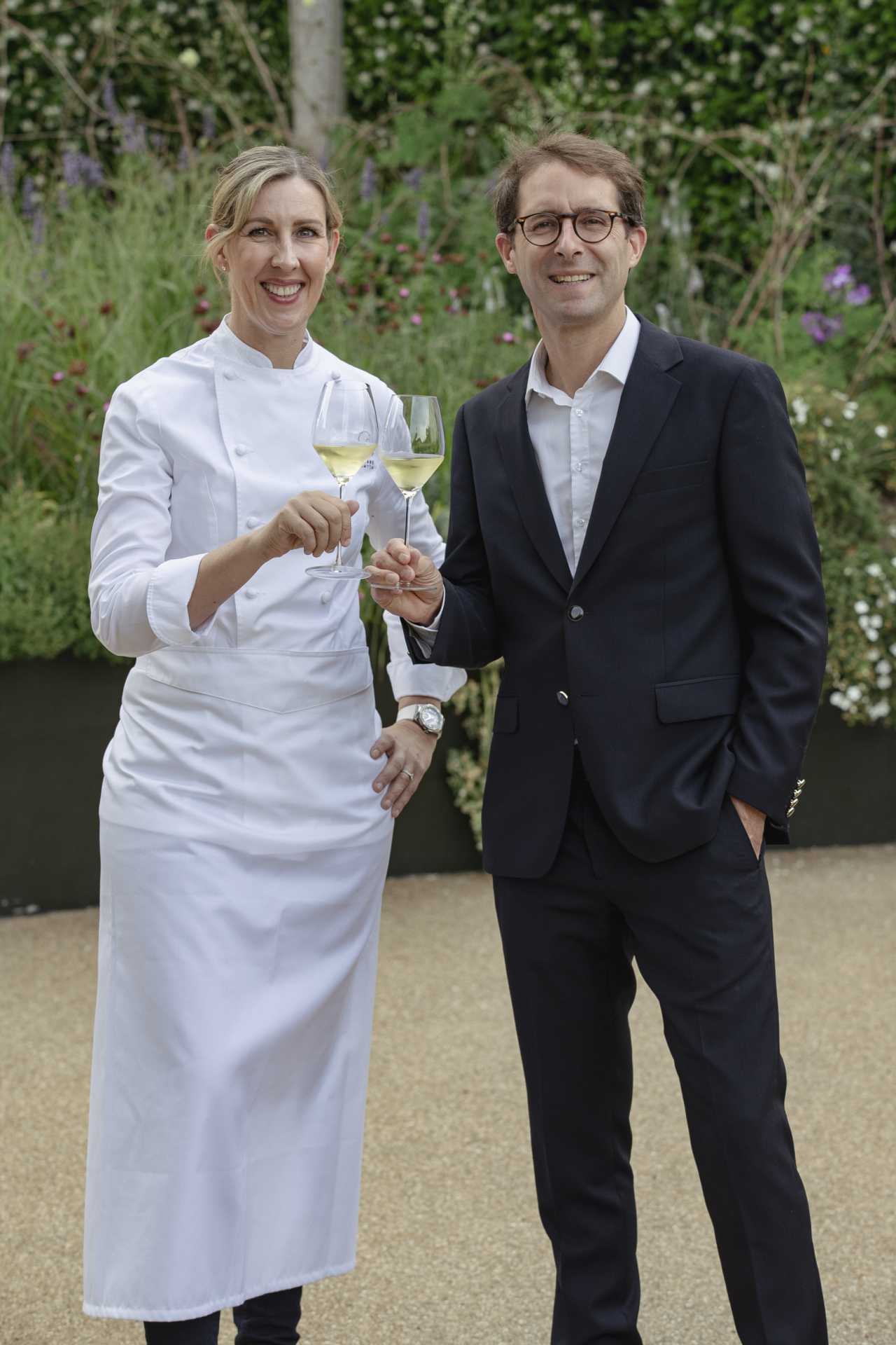 Clare Smyth and Dom Pérignon chef de cave Vincent Chaperon Clare Smyth and Dom Pérignon chef de cave Vincent Chaperon