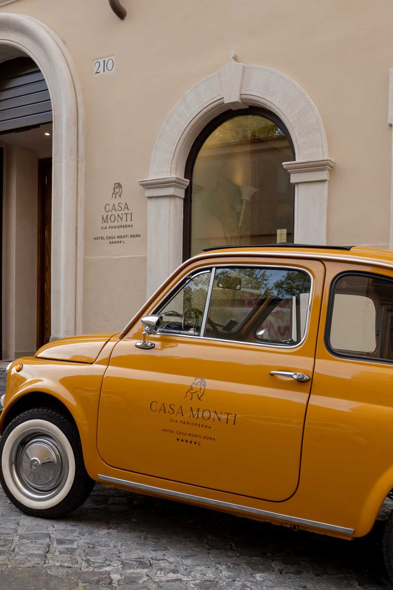 Car outside Casa Monti Roma