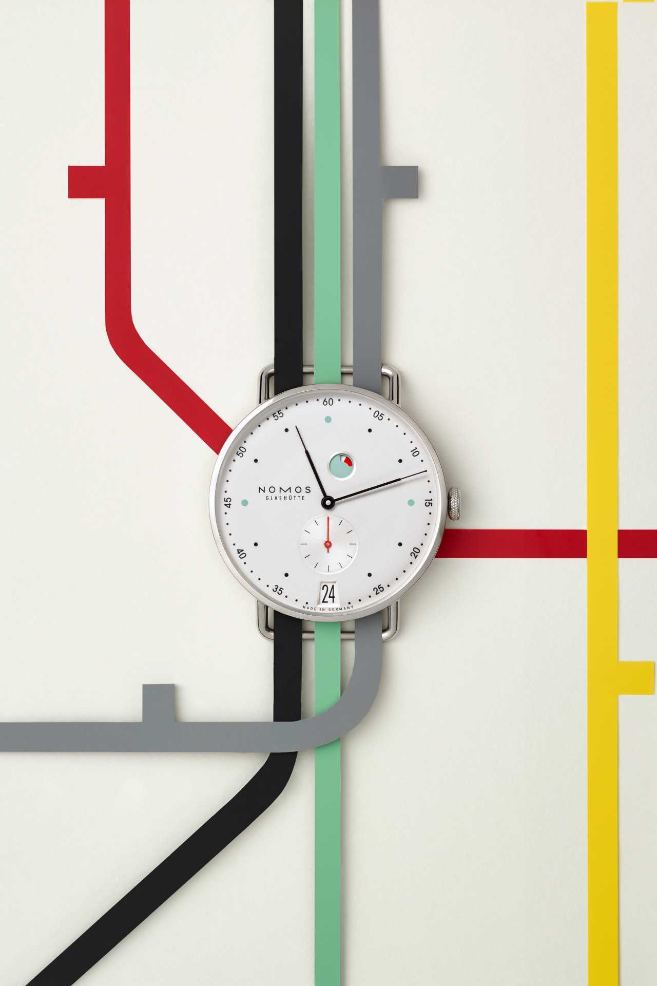 Nomos Glash&uuml;tte Metro Power Reserve watch