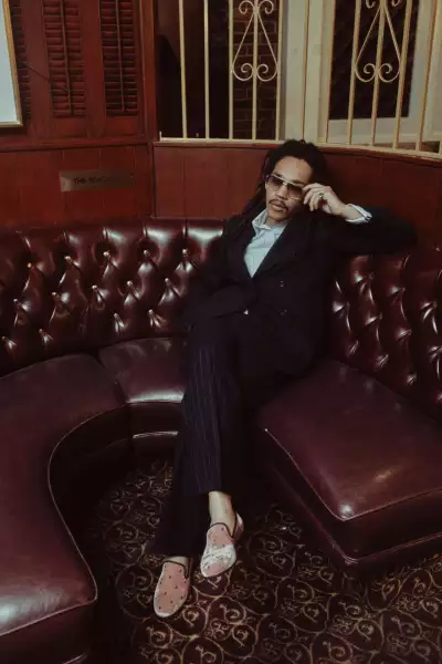 Luka Sabbat wearing Duke + Dexter x Playboy loafers
