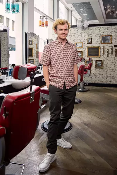 In The Barber's Chair - Woody Cook