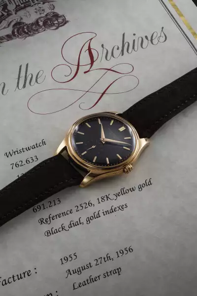 Patek Philippe Ref 2526 black first series enamel dial