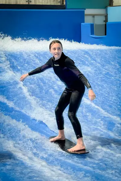 Girl on Cornwall&rsquo;s only FlowRider