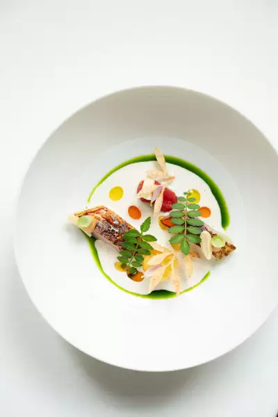 Cornish Red Mullet with Ajo Blanco