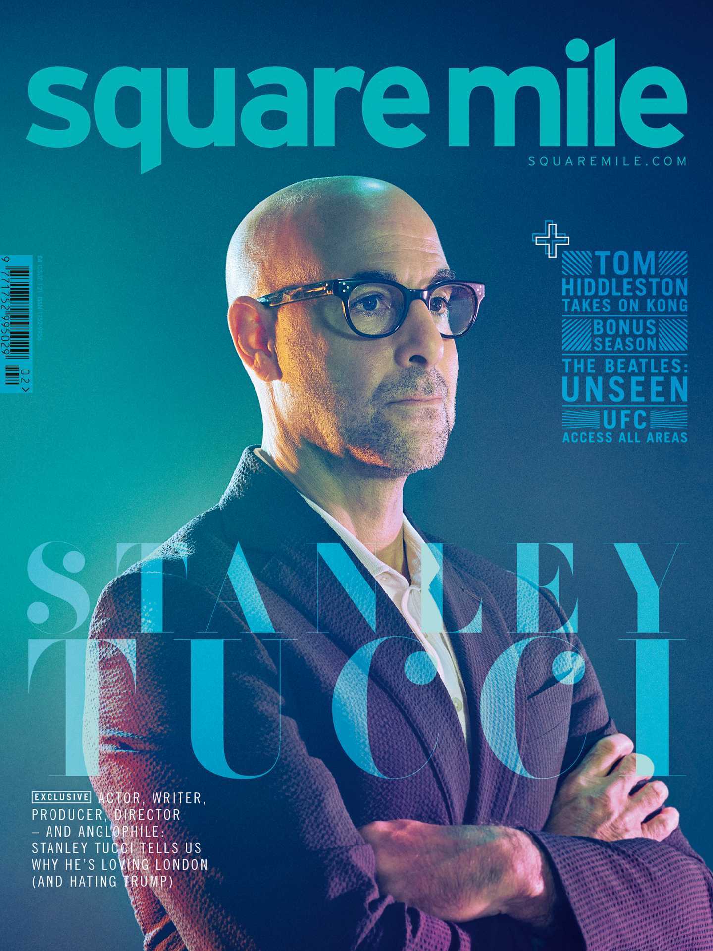 Stanley Tucci for Square Mile shot by David Ellis