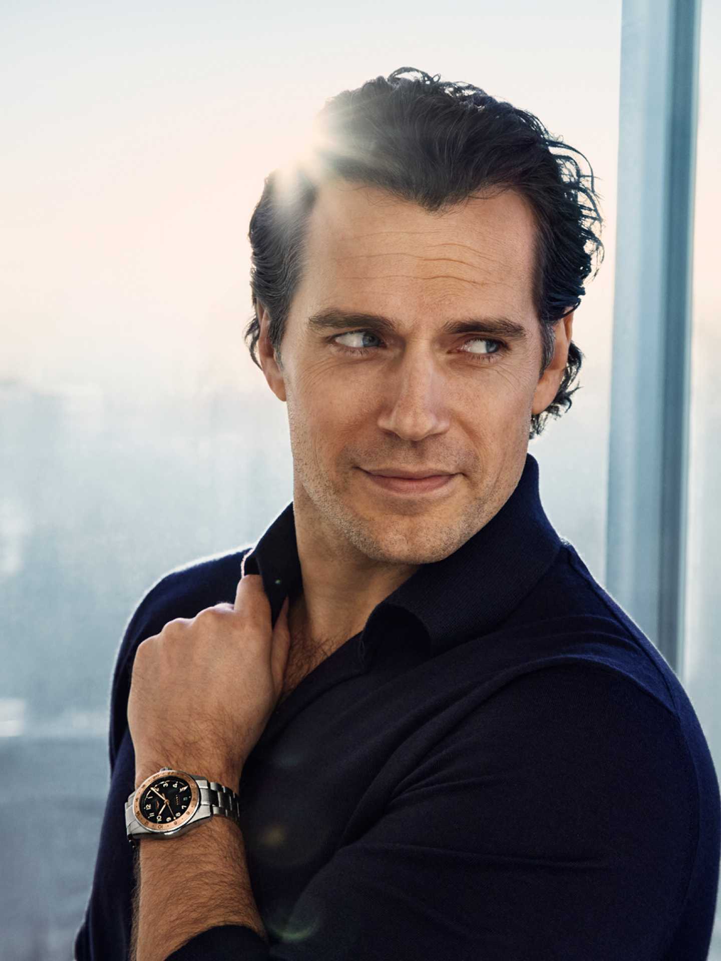 Longines ambassador Henry Cavill wears the new Longines Spirit Zulu Time 1925 watch Longines ambassador Henry Cavill wears the new Longines Spirit Zulu Time 1925 watch
