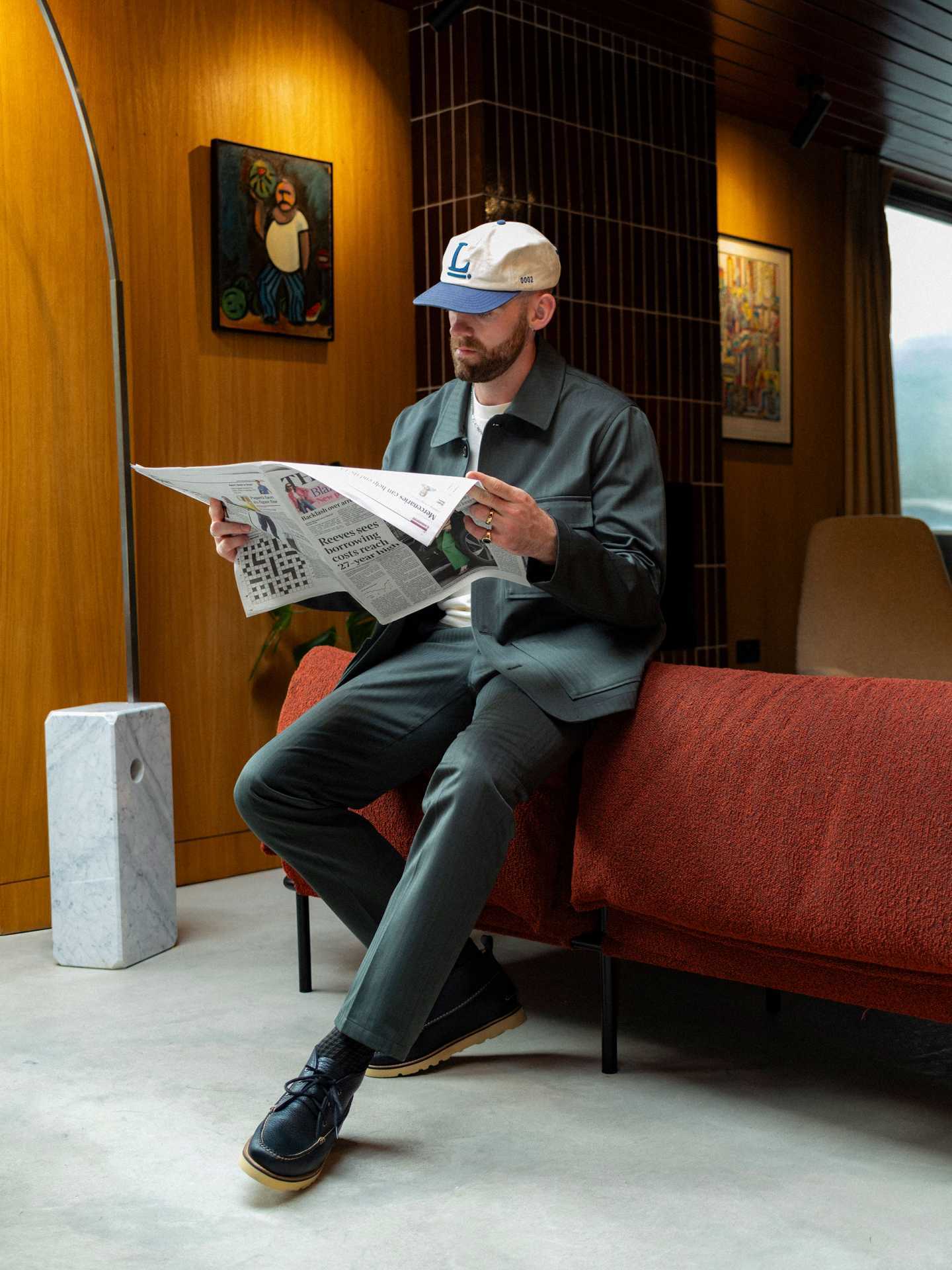 Model wearing Batch LDN suit