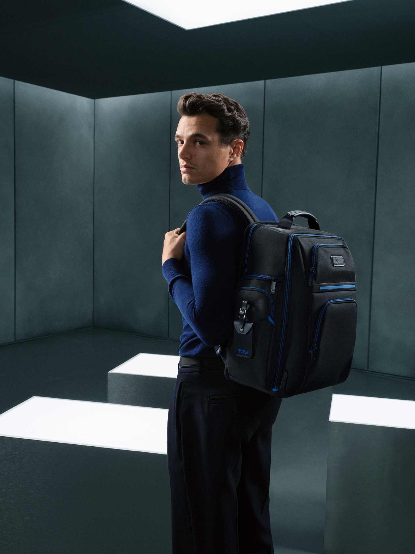 Lando Norris and the TUMI Alpha collection