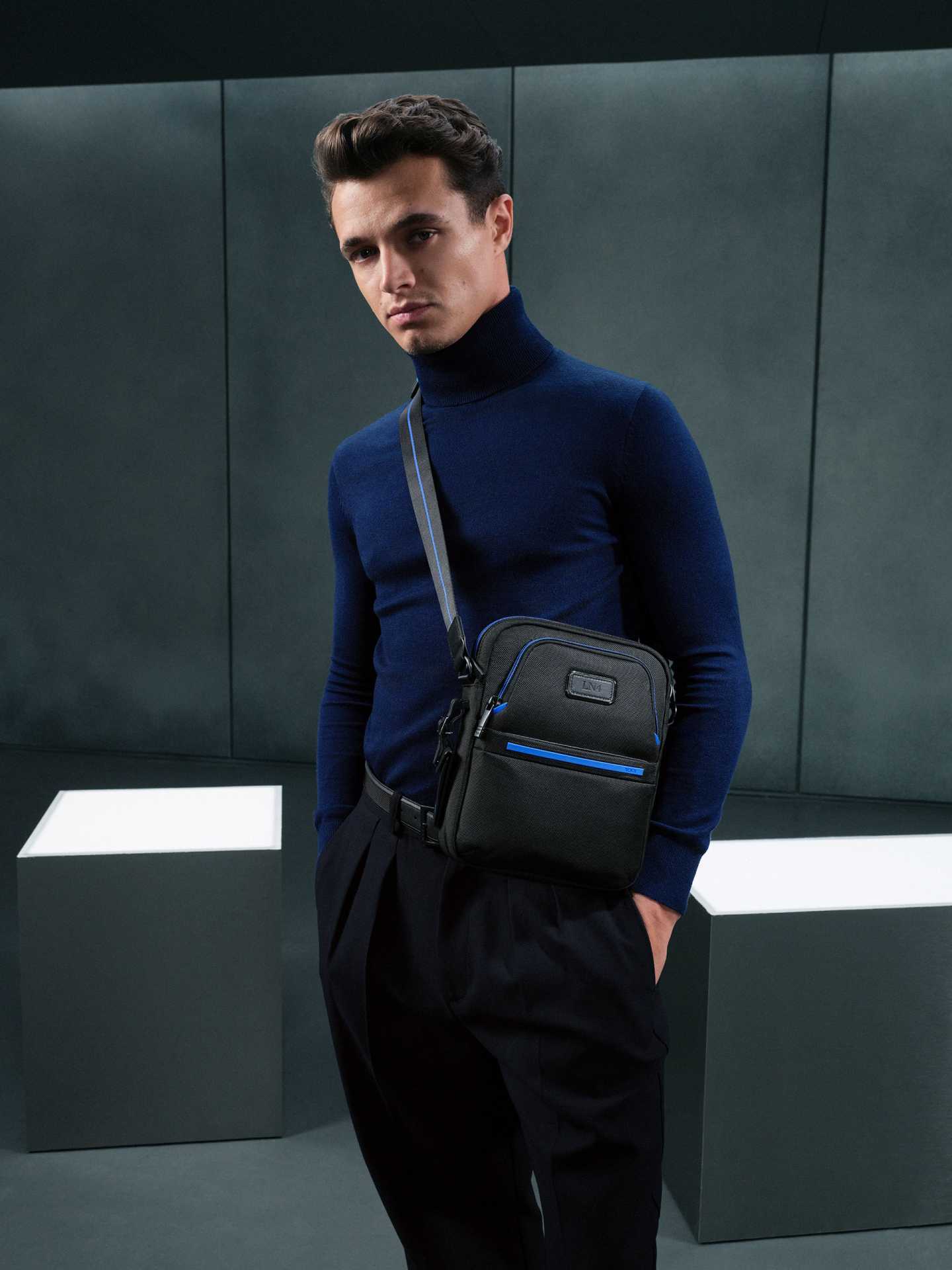 Lando Norris and the TUMI Alpha collection
