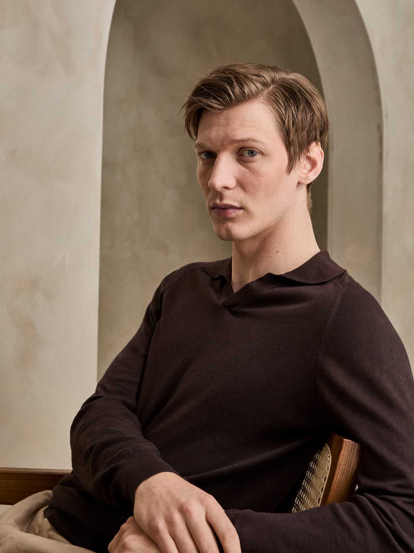 Sunspel Sea Island cashmere polo knitwear
