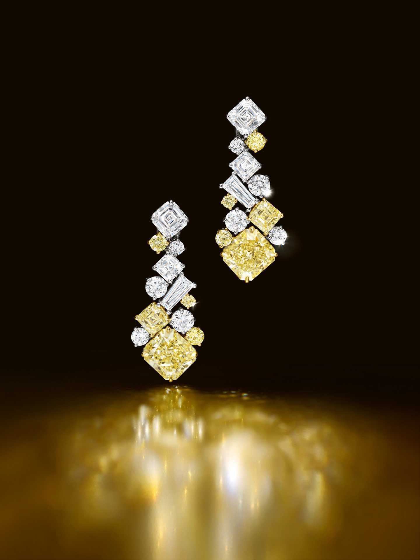 Harry Winston &lsquo;Starlight Yellow&rsquo; diamond suite earrings