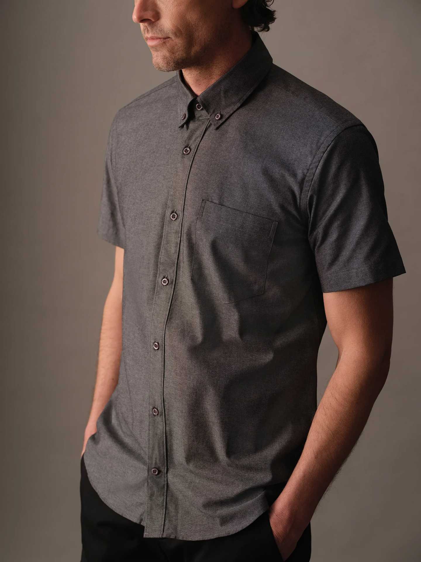 Emigr&eacute; Short Sleeve Studio Oxford Shirt