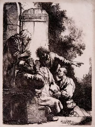 Joseph's Coat Brough to Jacob, 1633, Rembrandt van Rijn, Neumark Family Collection