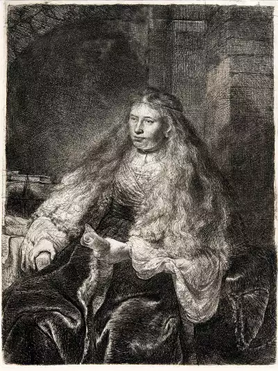 The Great Jewish Bride, 1635, Rembrandt van Rijn, Neumark Family Collection copy