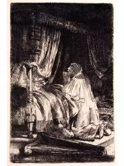 David In Prayer, 1652, Rembrandt van Rijn, Neumark Family Collection copy