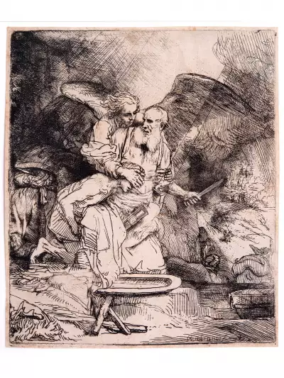 Abraham Sacrifice, 1655, Rembrandt van Rijn, Neumark Family Collection