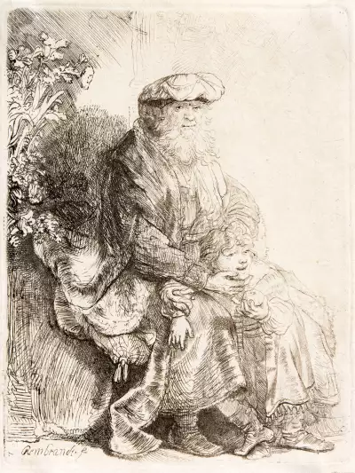 Abraham Cressing Isaac, 1637, by Rembrandt van Rijn, Neumark Family Collection