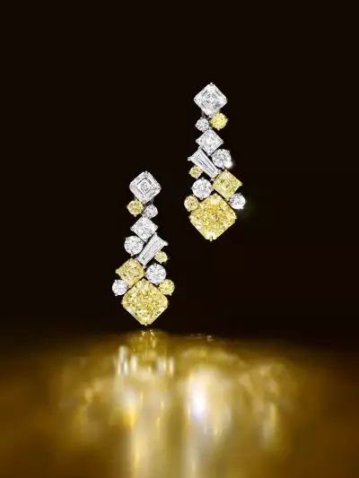 Harry Winston &lsquo;Starlight Yellow&rsquo; diamond suite earrings