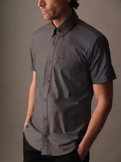 Emigr&eacute; Short Sleeve Studio Oxford Shirt