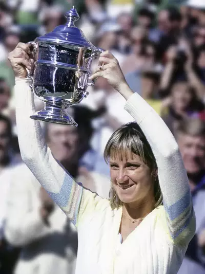 Chris Evert winning the US Open