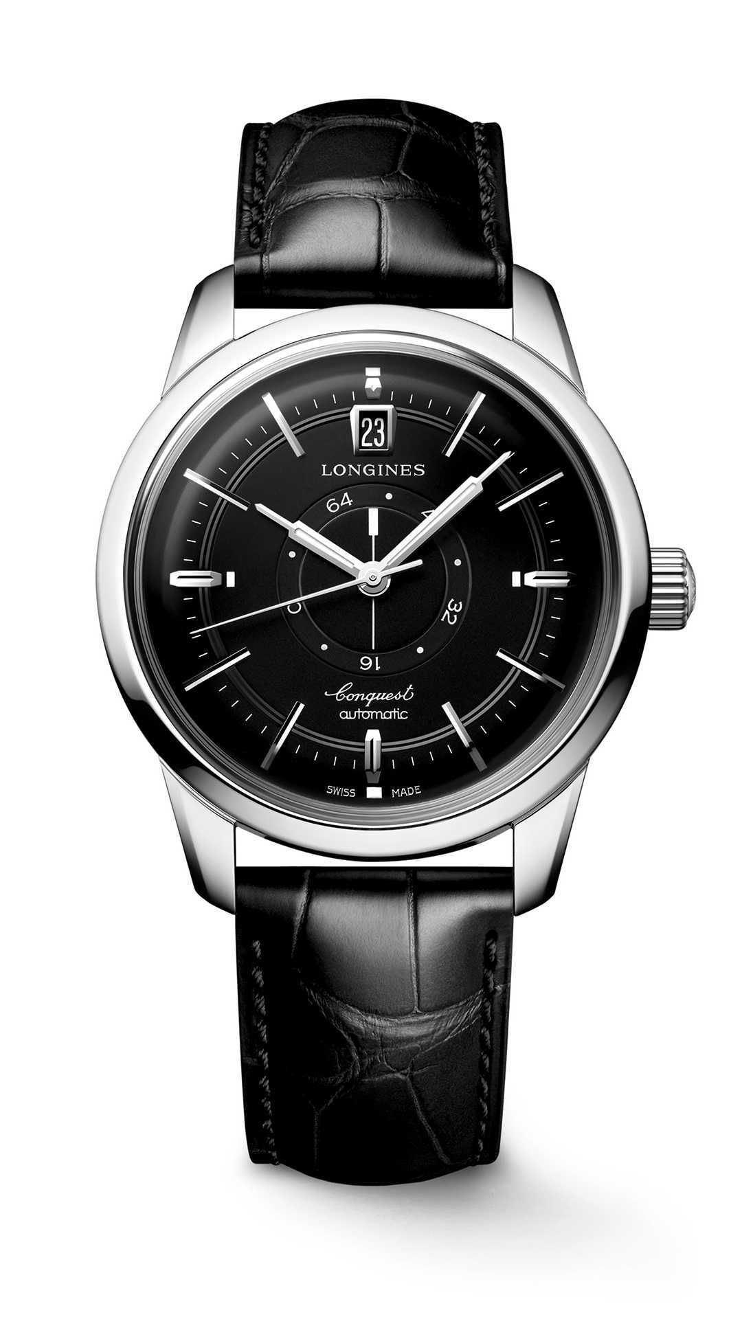 Longines Conquest Heritage Central Power Reserve watch – black dial