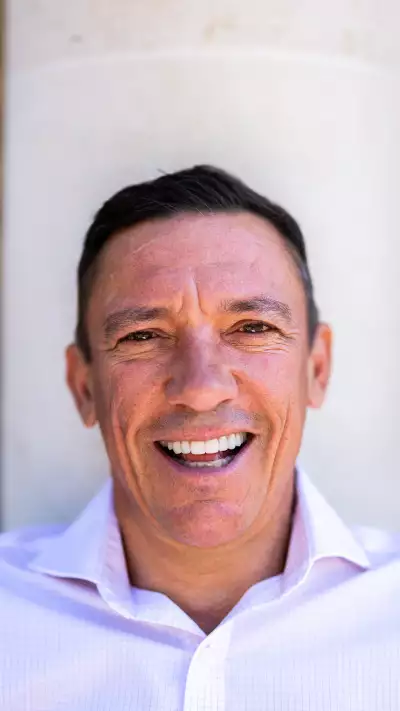 Jockey Frankie Dettori outside of his Newmarket home
