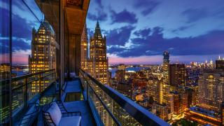The balcony at The Beekman Hotel and Residences