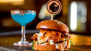 Colours Hoxton: Big Nawty Burger and Blue Margarita