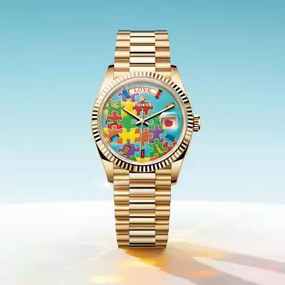 Rolex Oyster Perpetual Day-Date 36 'Jigsaw' emoji watch