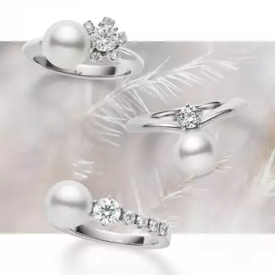 Mikimoto Lumi&egrave;re Perle engagement ring collection