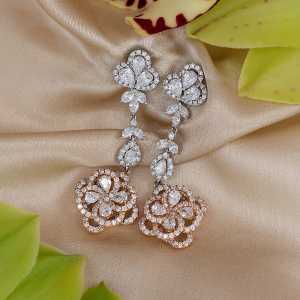 Lot 203: a pair of fancy diamond ear pendants, estimate £4,000-£6,000.