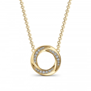 Lumina Diamond Twist Circle Pendant